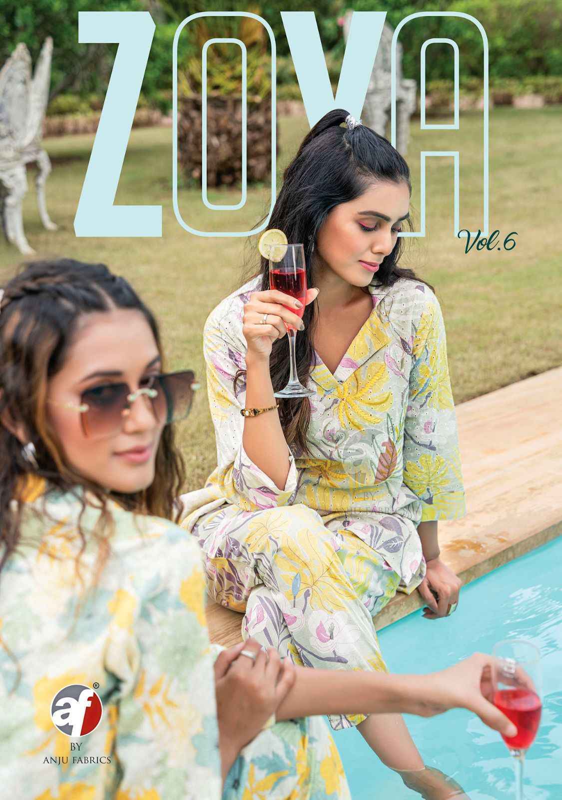 Anju Fabrics Zoya Vol 6 Cotton Cord Set Wholesale Factory Price