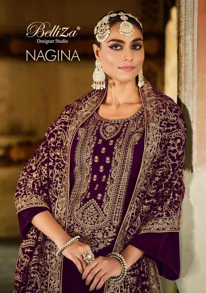 Belliza Nagina Velvet Dress Material 6 pcs Catalogue - Wholesale Factory