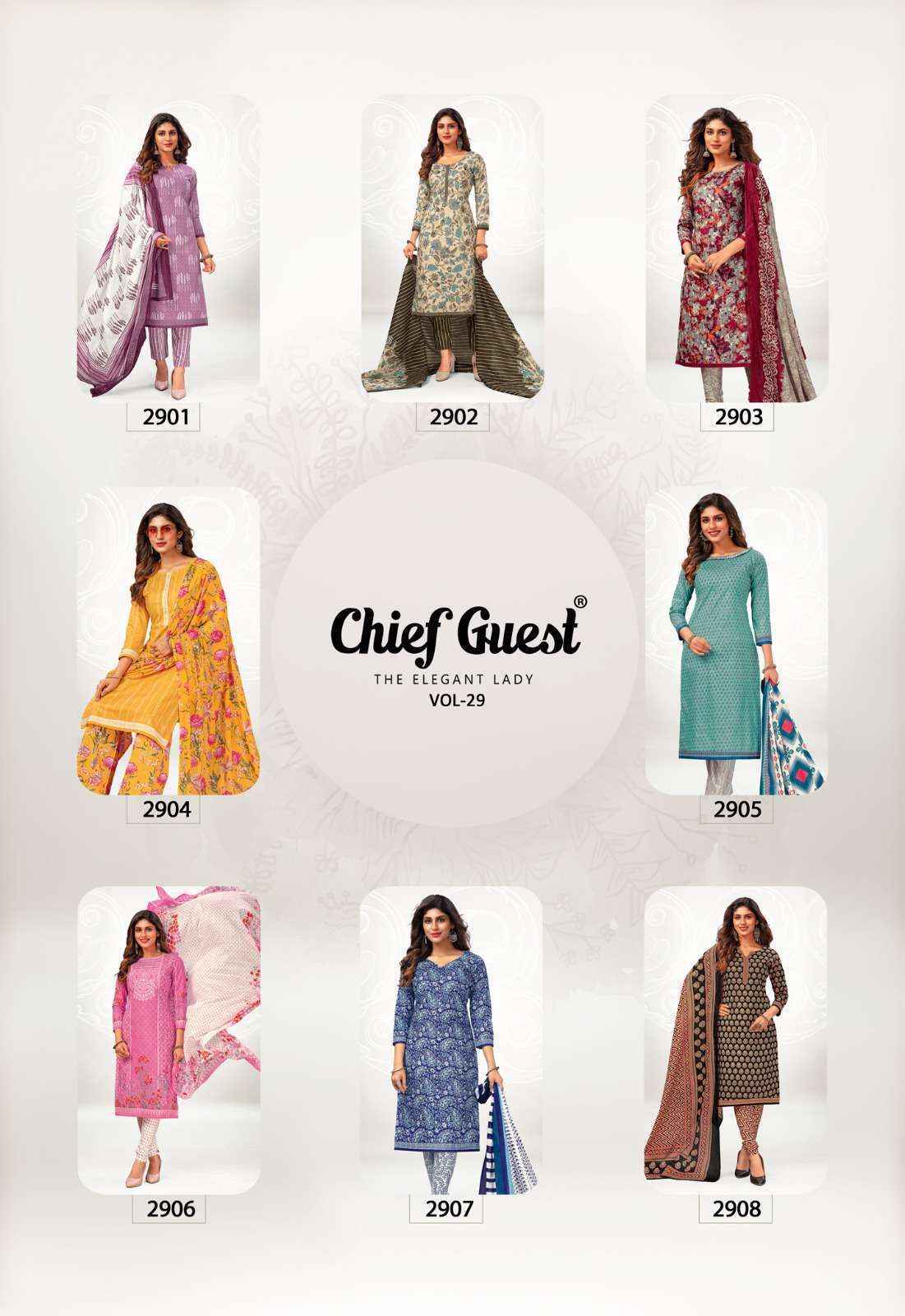 Deeptex Chief Guest Vol 29 Cotton Dress Material 15 pcs Catalogue - wholesale factory price