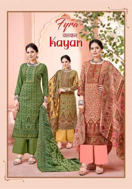 Fyra Kayan Pashmina Spun Dress Material 8 pcs Catalogue - Wholesale Factory