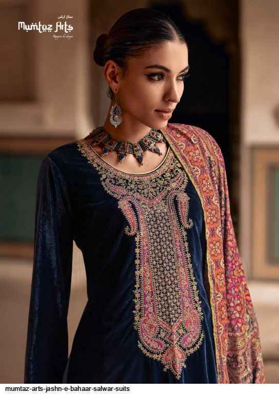 Mumtaz Arts Jashn E Bahaar Velvet Dress Material 6 pcs Catalogue - Wholesale Factory