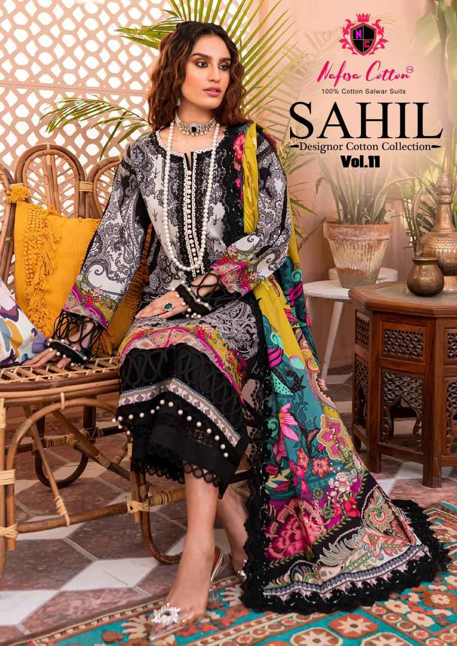 Nafisa Cotton Sahil Designer Cotton Collection Vol 11 Suits Latest Catalog Wholesale Price