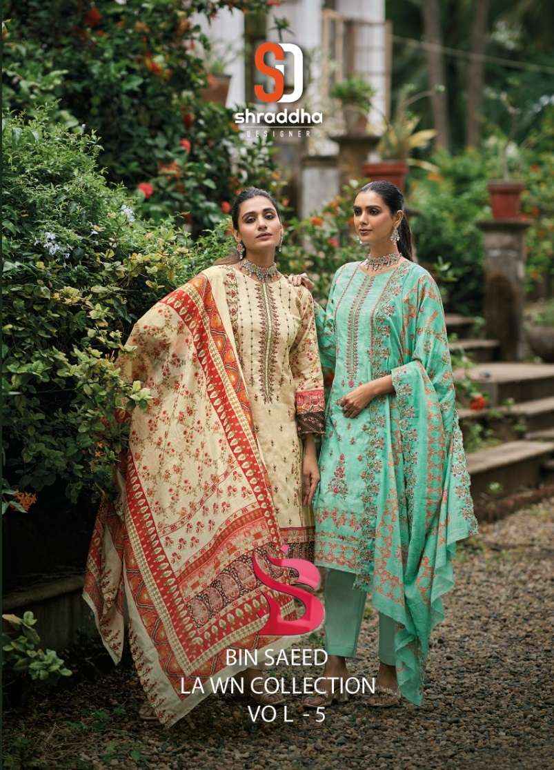 Sharaddha Designer Bin Saeed Lawn Collection Vol 5 Wholesale Factory Price