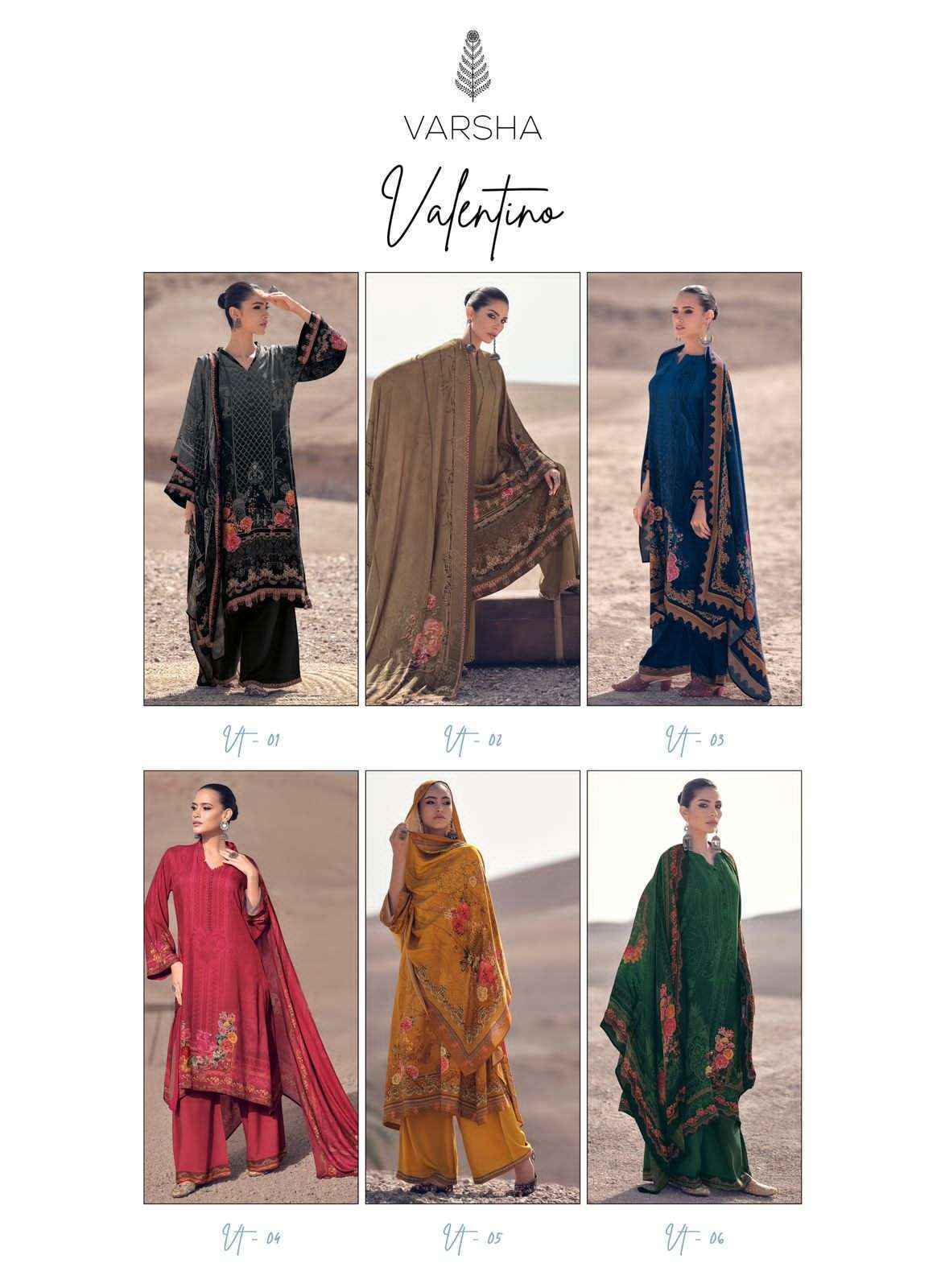 Varsha Valentino Pashmina Dress Material 6 pcs Catalogue - Wholesale Factory