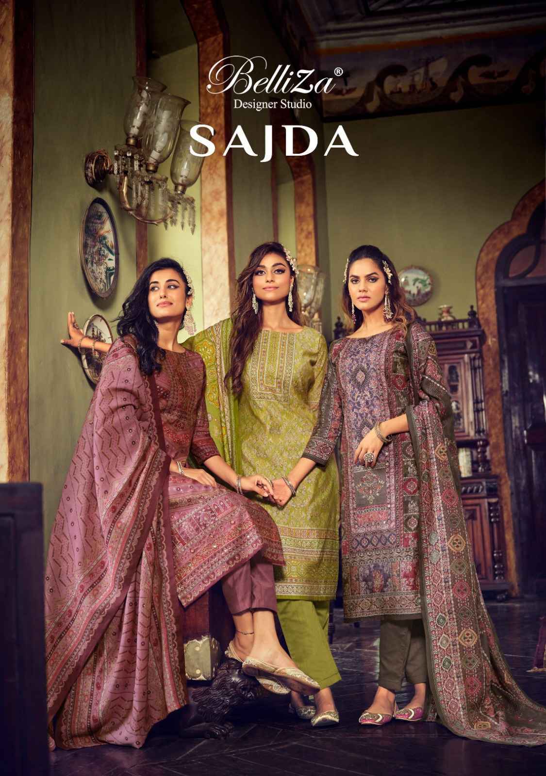 Belliza Sajda Viscose Dress Material 8 pcs Catalogue