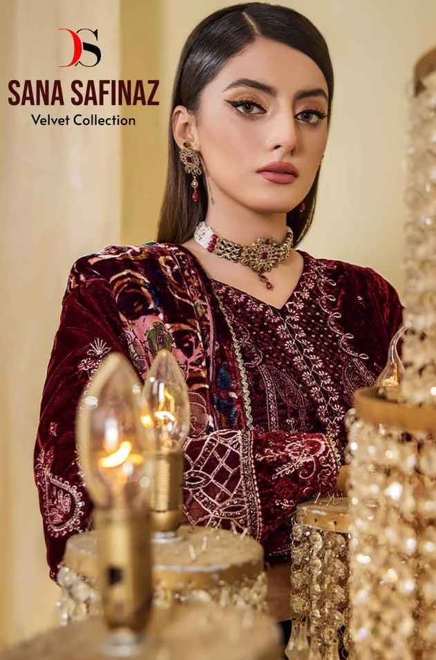 Deepsy Sana Safinaz Velvet Collection Velvet Dress Material