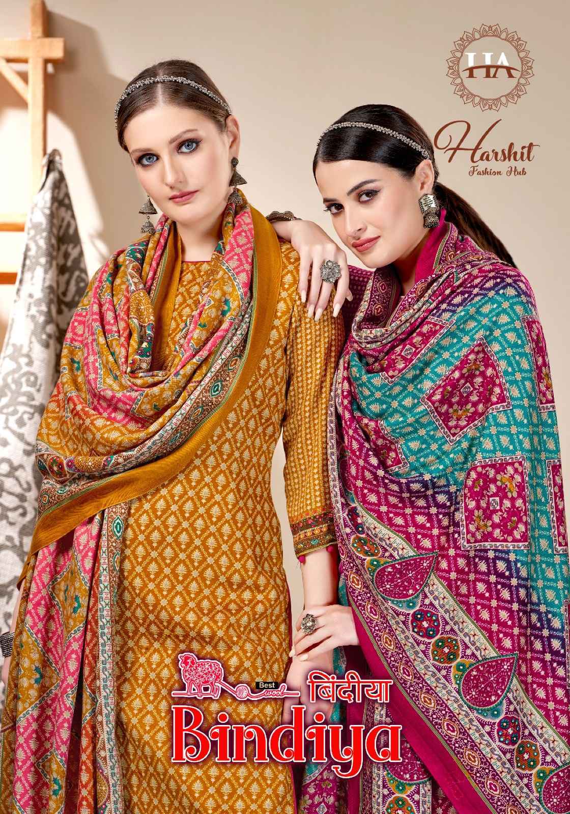 Harshit Fashion Hub Bindiya Pashmina Dress Material 8 pcs Catalogue