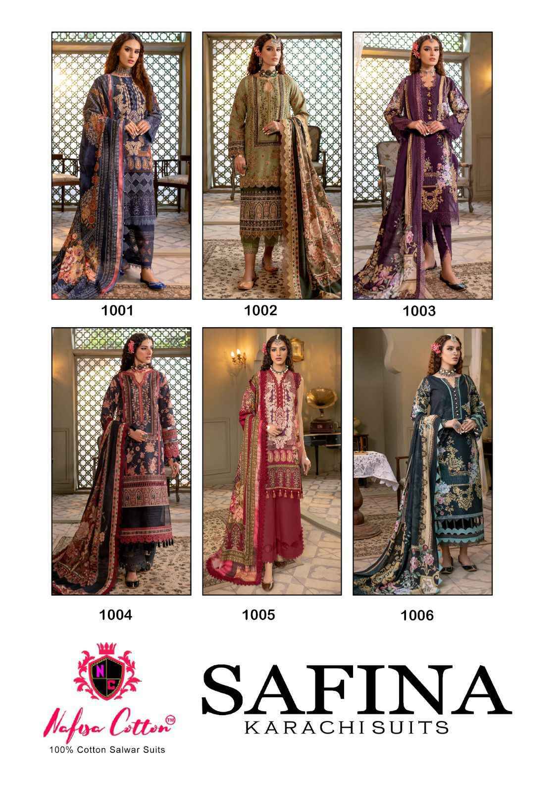 Nafisa Cotton Safina Cotton Dress Material 6 pcs Catalogue