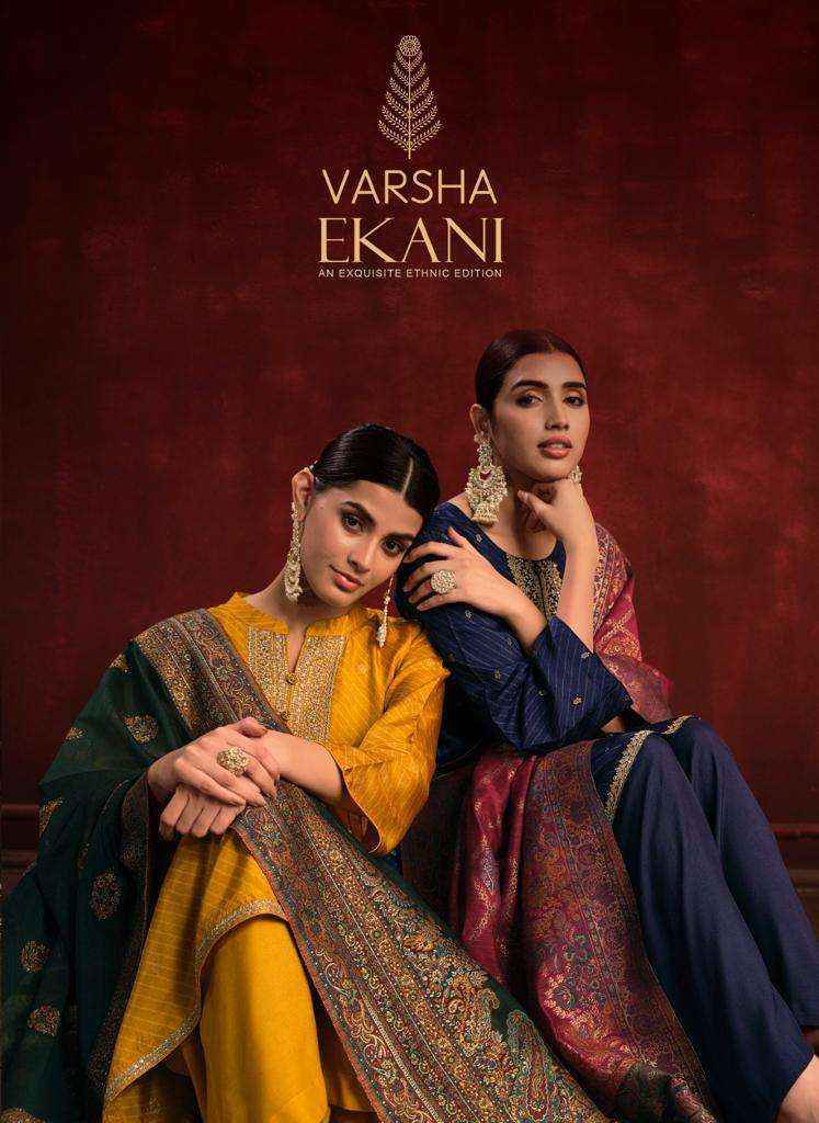 Varsha Ekani Viscose Dress Material 6 pcs Catalogue