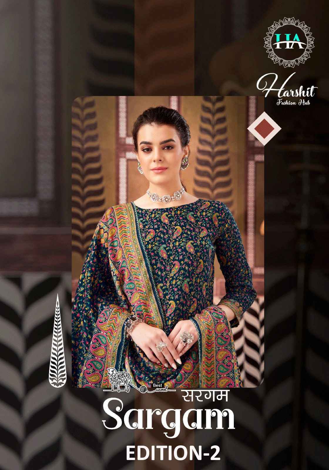 Harshit Fashion Hub Sargam Pashmina Dress Material 8 pcs Catalogue