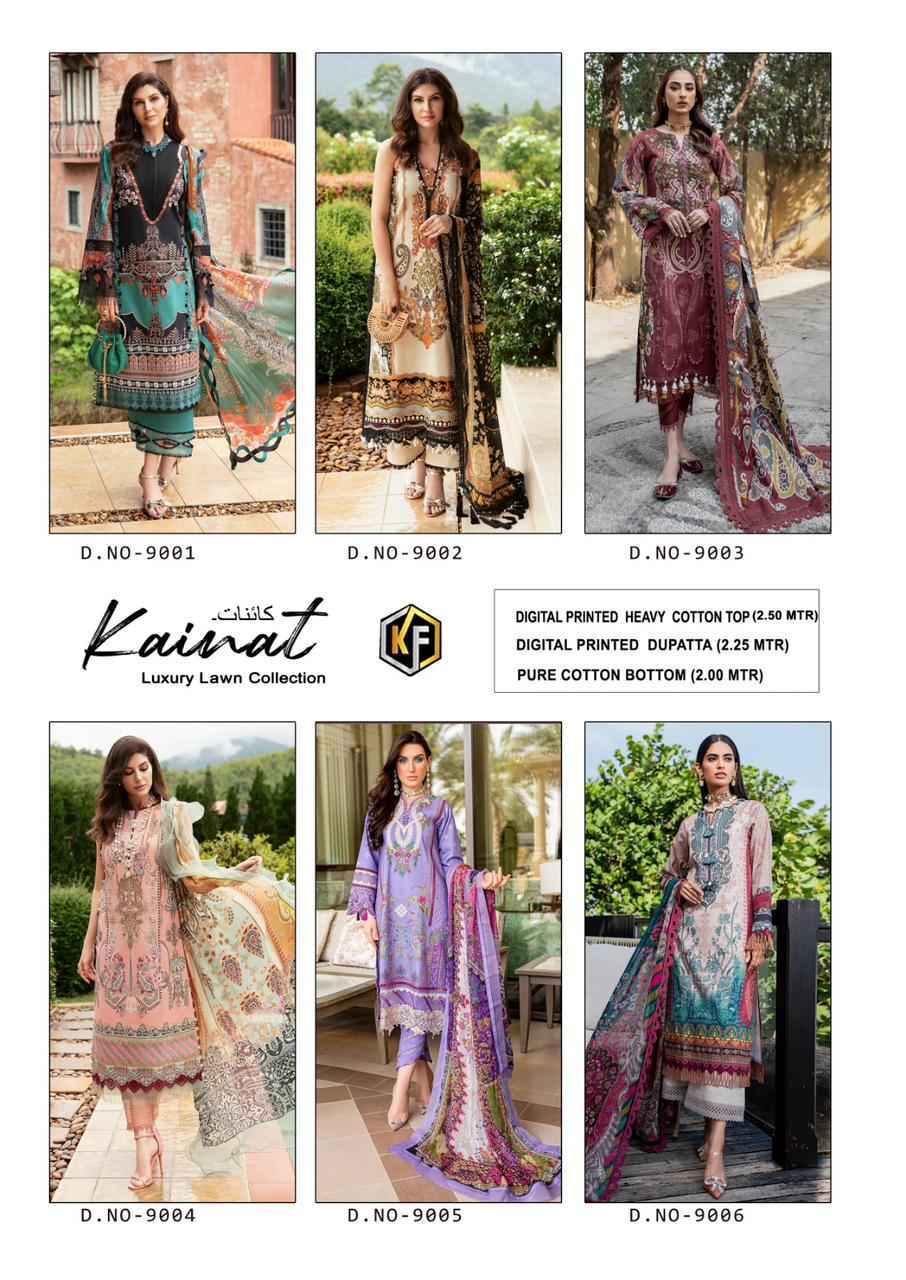 Keval Fab Kainat Vol 9 Lawn Cotton Dress Material 6 pcs 