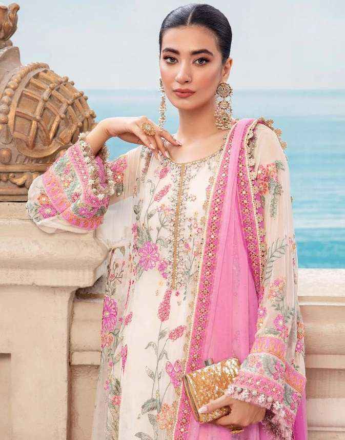 Ramsha R 600 Nx Georgette Dress Material 4 pcs Catalogue