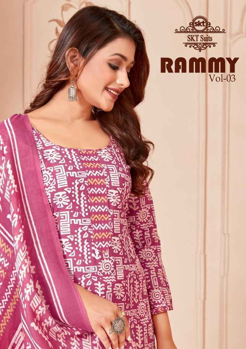 SKT Suits Rummy Vol 3 Cotton Dress Material 12 pcs Catalogue