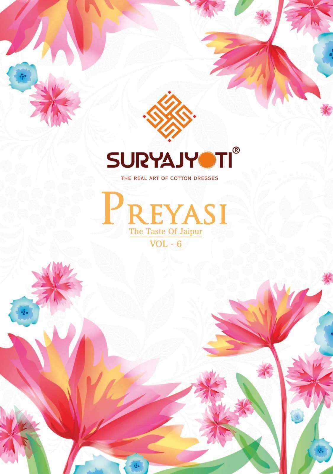 Suryajyoti Preyasi Vol 6 Cambric Cotton Dress Material