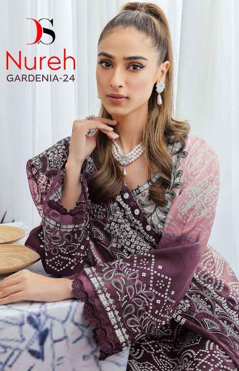 DEEPSY SUITS NUREH GARDENIA 24 COTTON SALWAR KMEEZ