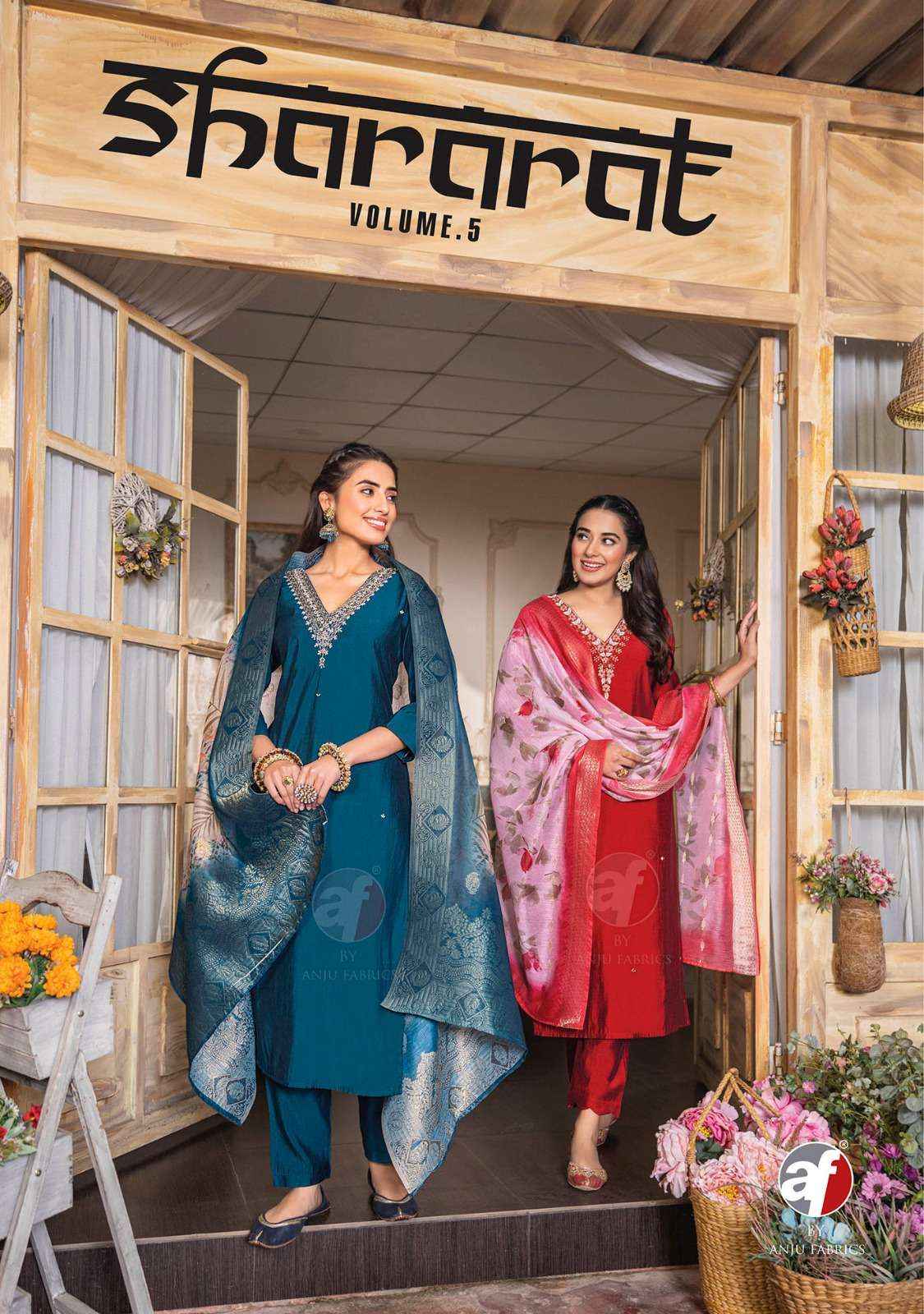 ANJU FABRICS SHARARAT VOL 3 PARTY WEAR READYMADE SUITS