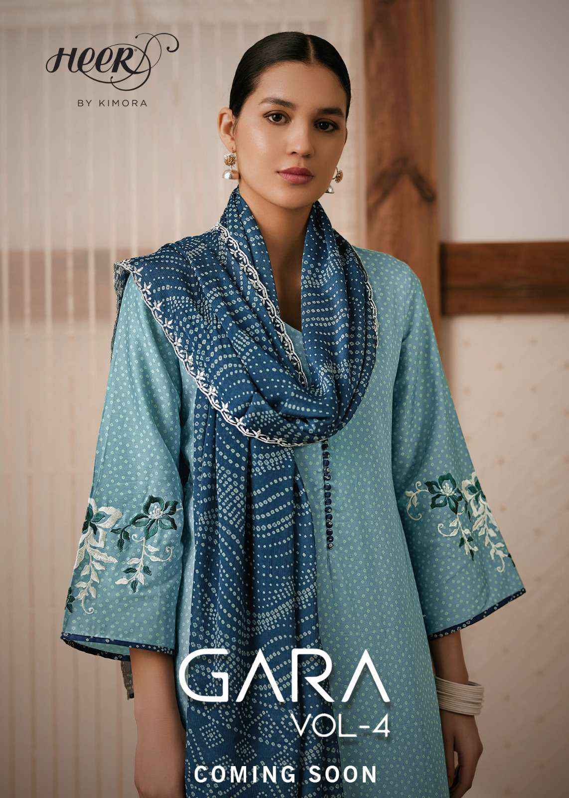 KIMORA FASHION GARA VOL-4 MUSLIN DESIGNER DRESS MATERIAL ( 8 PCS CATALOG )