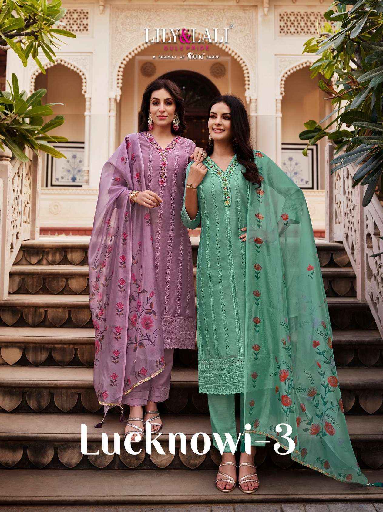 LILY AND LALI LUCKNOWI VOL -3 READYMADE SUITS