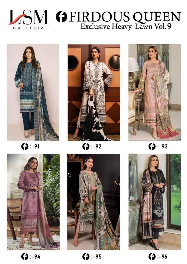 LSM Galleria Foirdous Queen Vol-9 Lawn Dress Material 