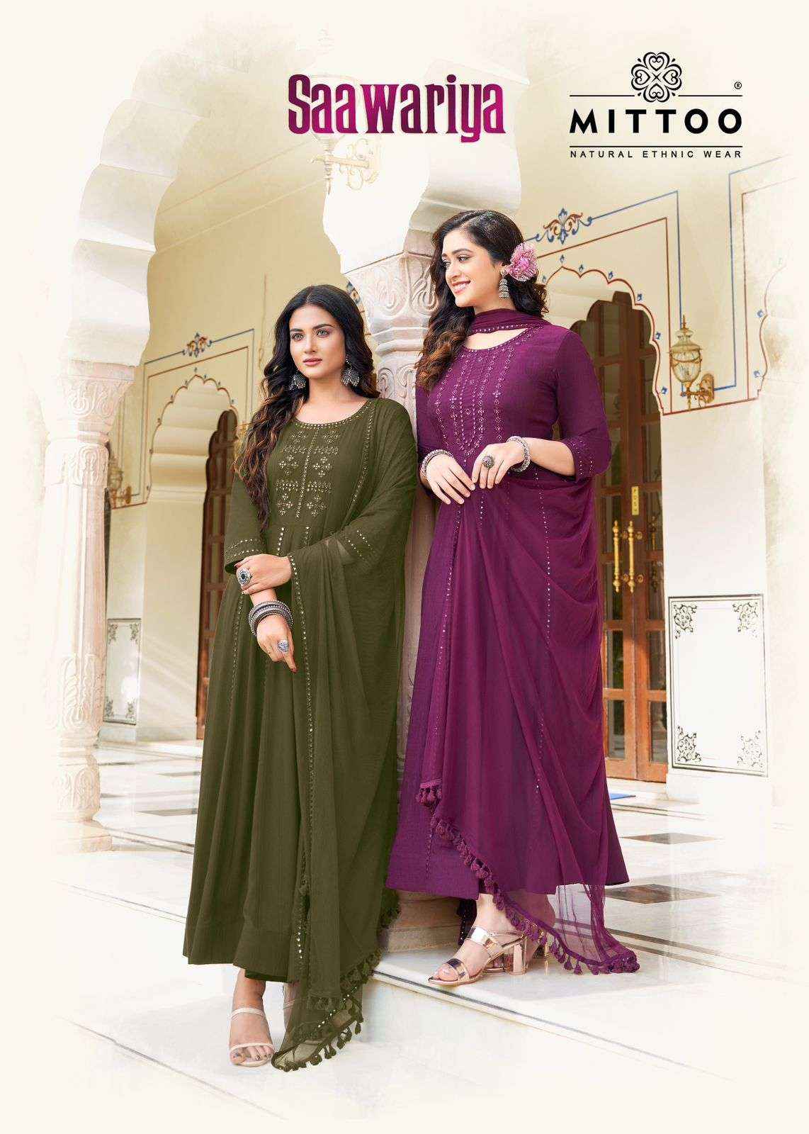 MITTOO SAAWARIYA DESIGNER GOWN WITH DUPATTA SET ( 4 PCS CATALOG )