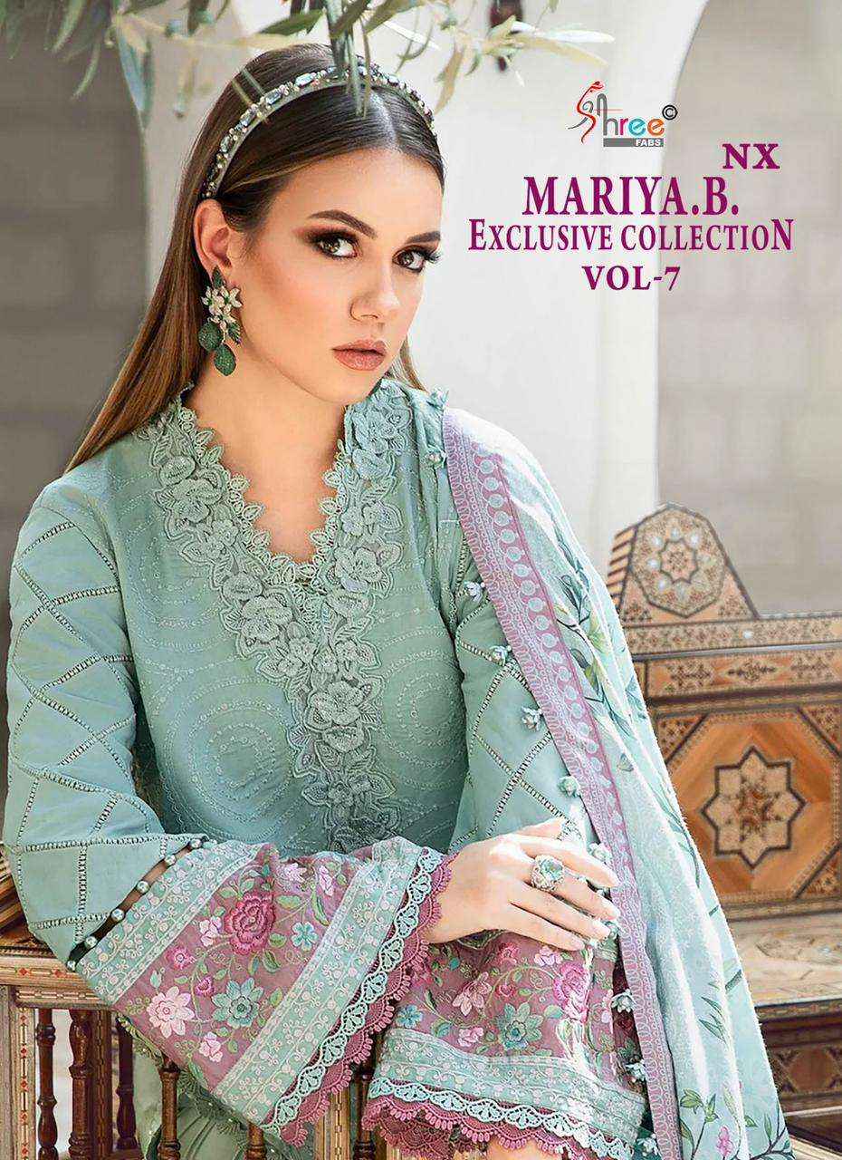 SHREE FABS MARIYA B EXCLUSIVE COLLECTION VOL 7 NX COTTON PAKISTANI SUITS ( 4 PCS CATALOG ) COTTON DUPATTA