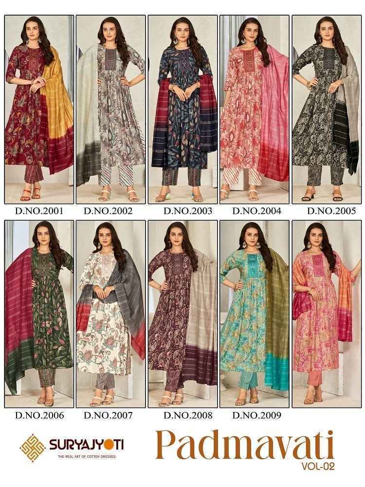 Suryajyoti Padmavati Vol 2 Rayon Readymade Suits Wholesale Price