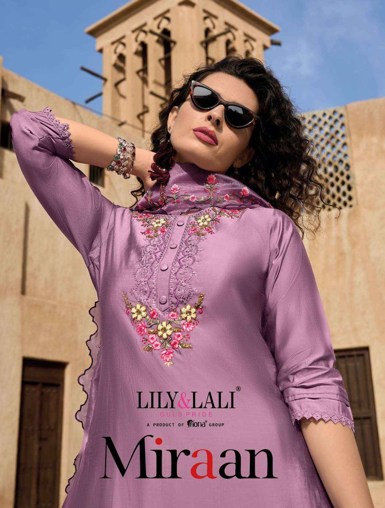 LILY AND LALI MIRAAN FANCY DESIGNER SILK SUITS ( 6 PCS CATALOG )