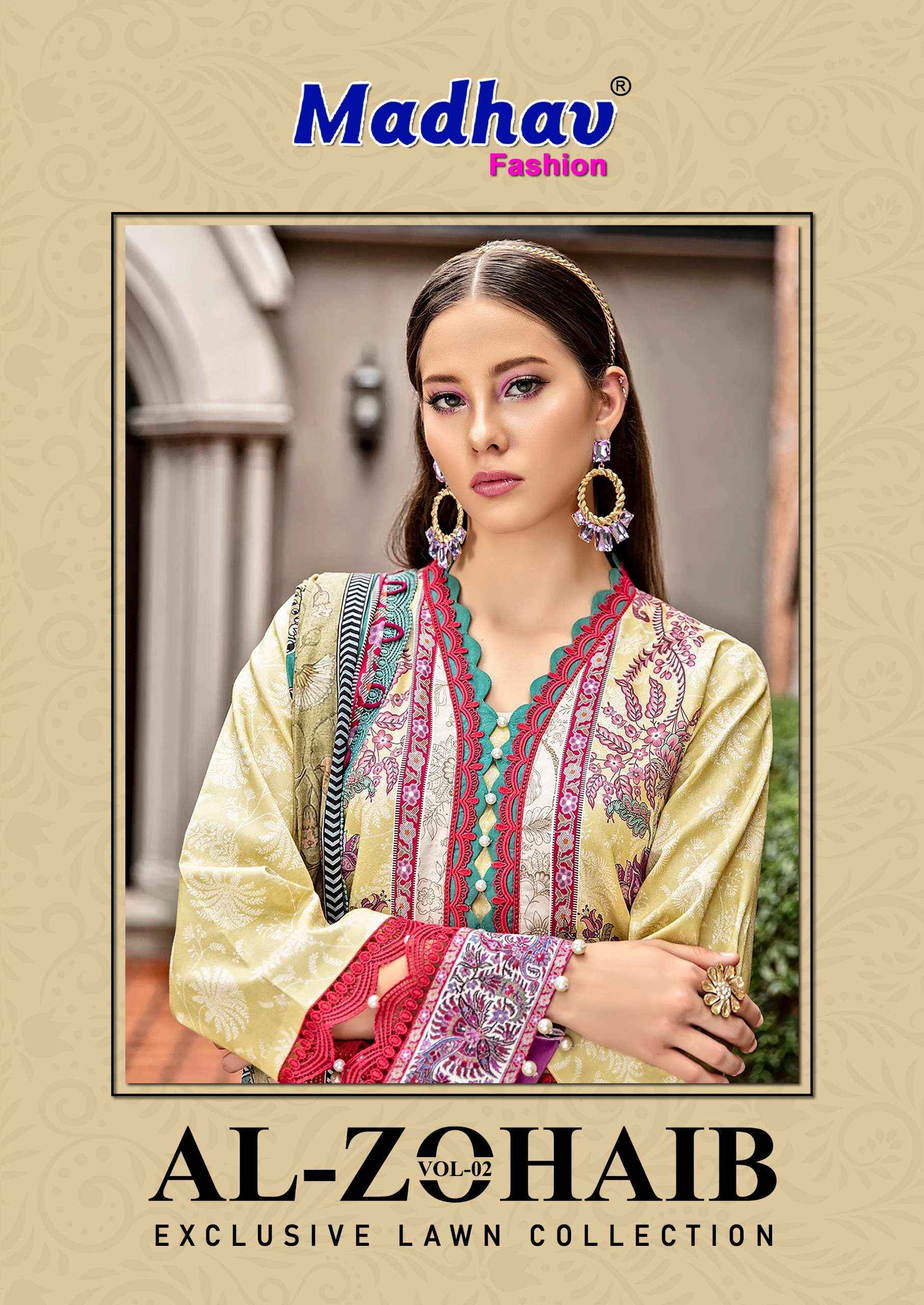 MADHAV FASHION AL ZOHAIB VOL 2 DRESS MATERIAL ( 6 PCS CATALOG )