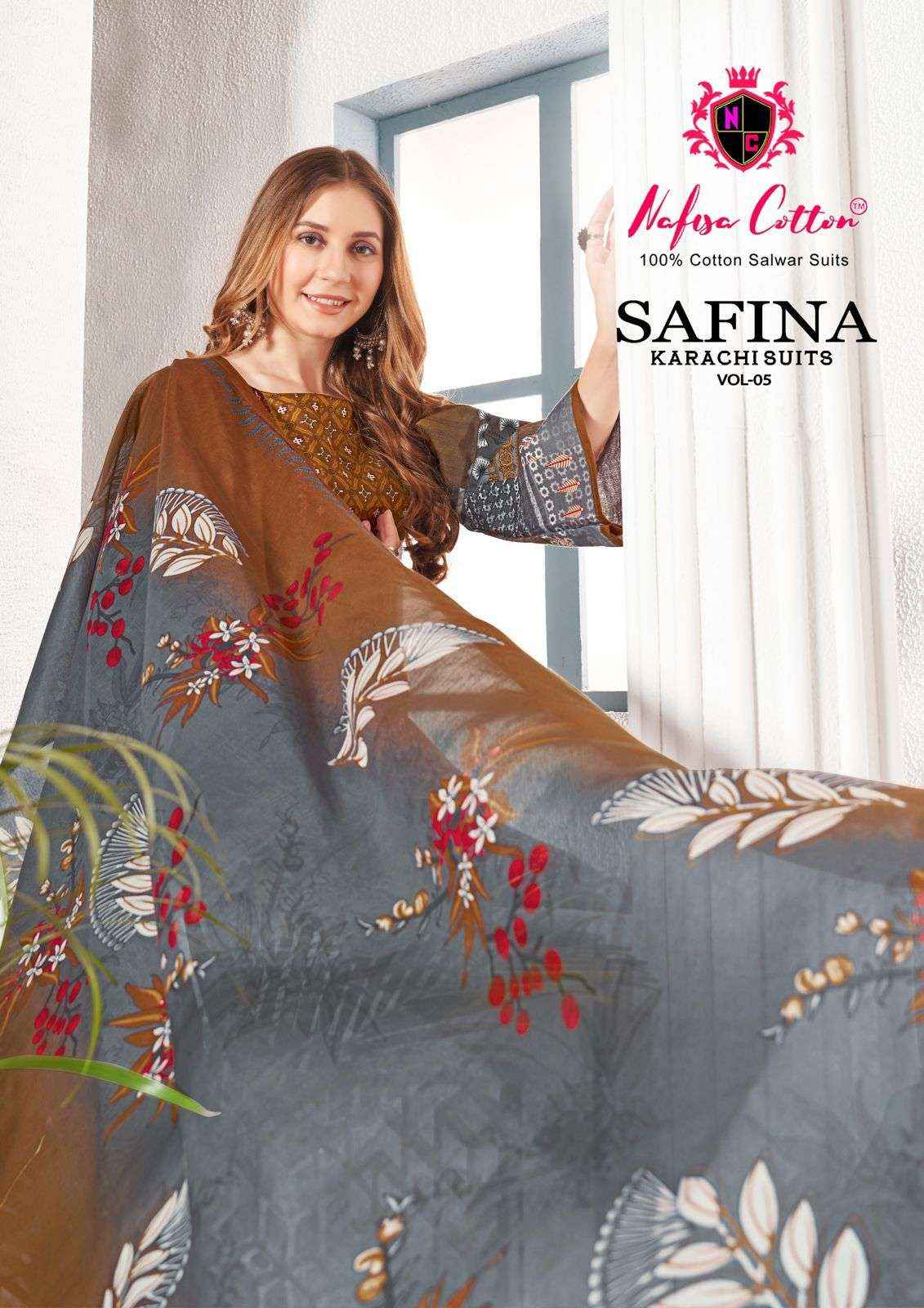 NAFISA COTTON SAFINA VOL 5 DRESS MATERIAL ( 6 PCS CATALOG )