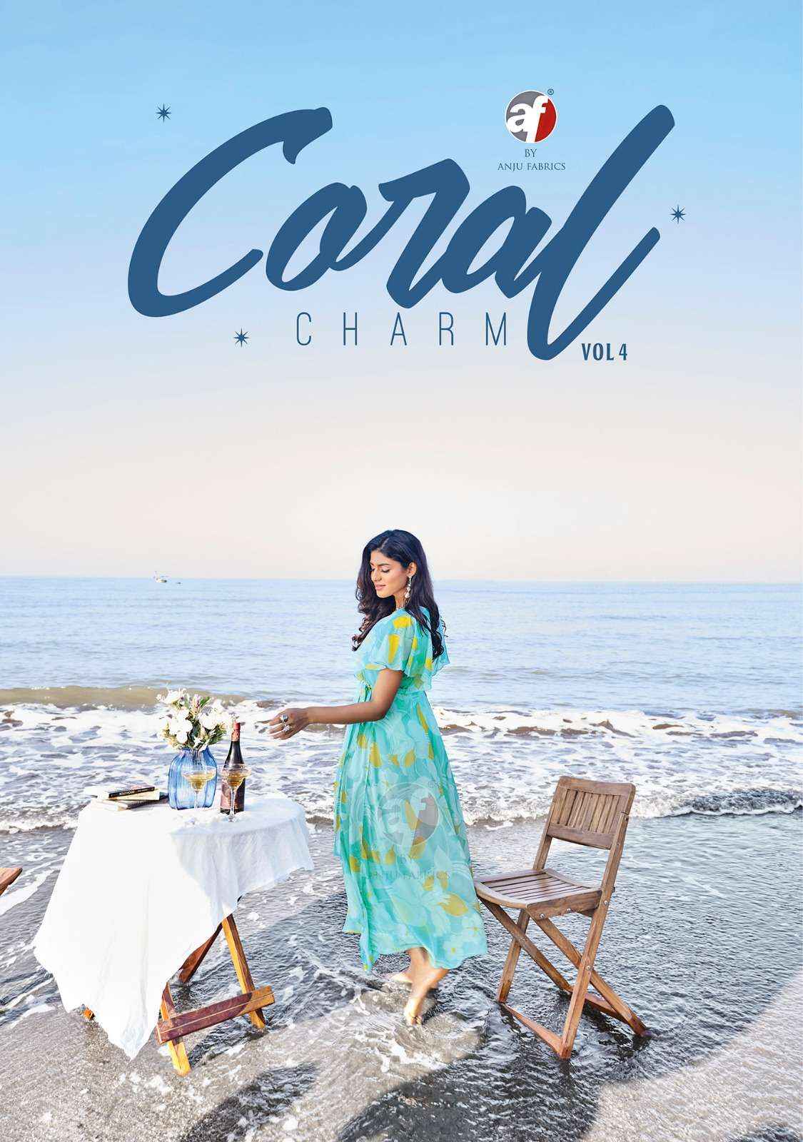 ANJU FABRICS CORAL CHARM VOL 4 LONG ONE PIECE GOWN ( 6 PCS CATALOG )