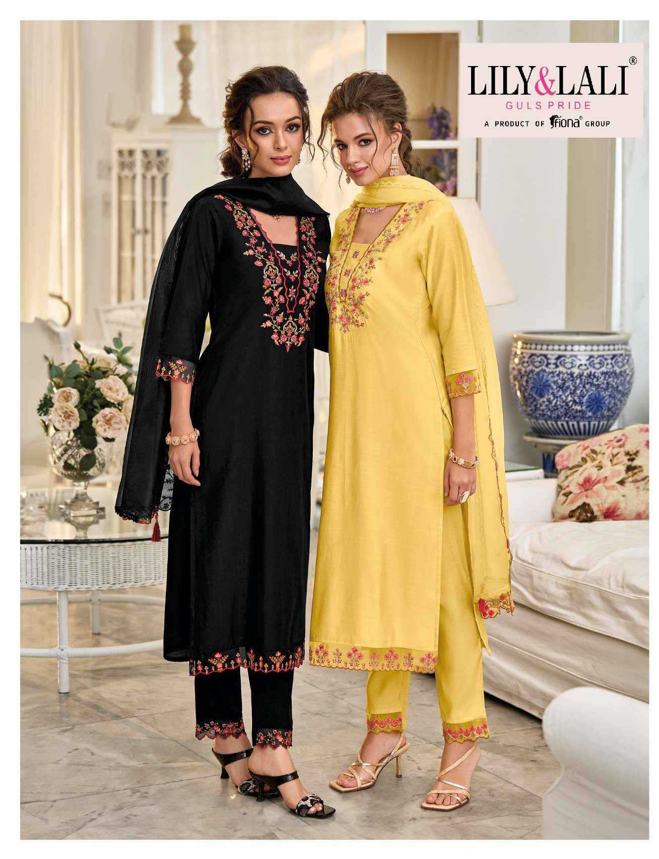 LILY AND LALI MELANGE DESIGNER PARTY WEAR SUIT ( 6 PCS CATALOG )