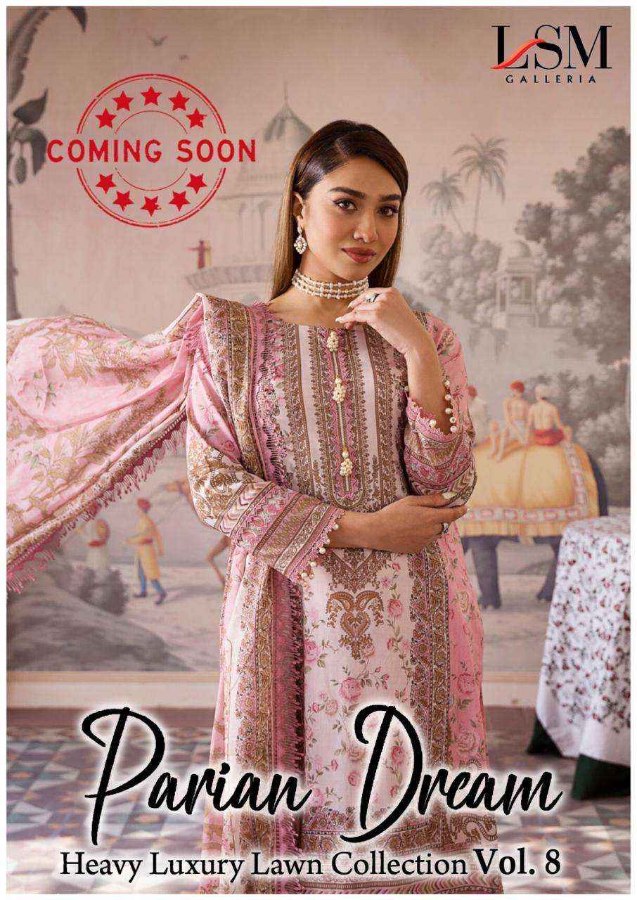 LSM GALLERIA PARIAN DREAM VOL-8 PAKISTANI SUITS ( 6 PCS CATALOG )