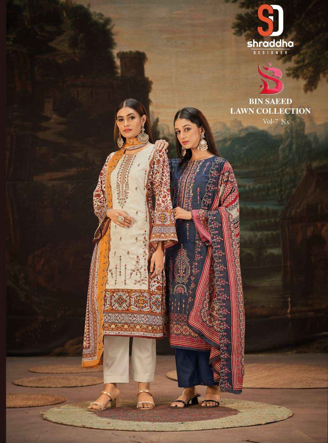 SHARADDHA DESIGNER BIN SAEED VOL 7 NX COTTON SALWAR KAMEEZ ( 6 PCS CATALOG )