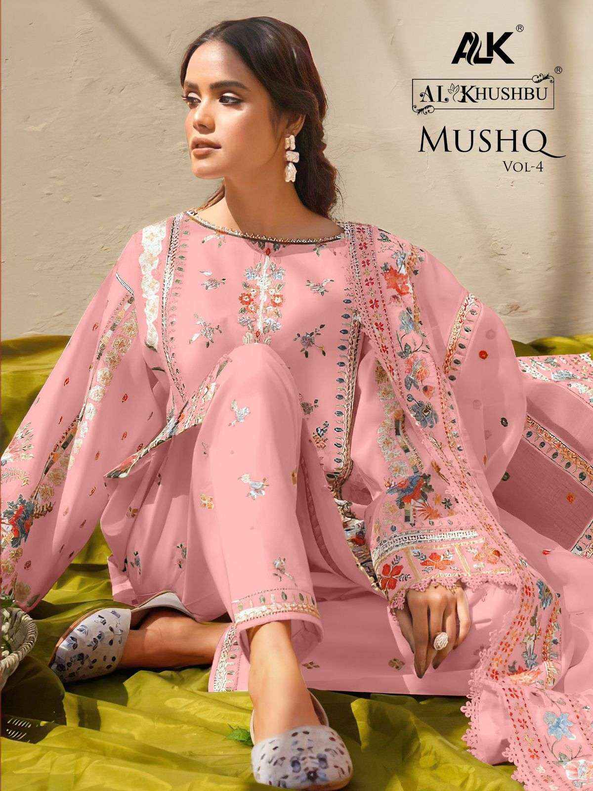 Al Khushbu Mushq Vol 4 Pakistani Designer Suits  ( 4 Pcs Catalog )