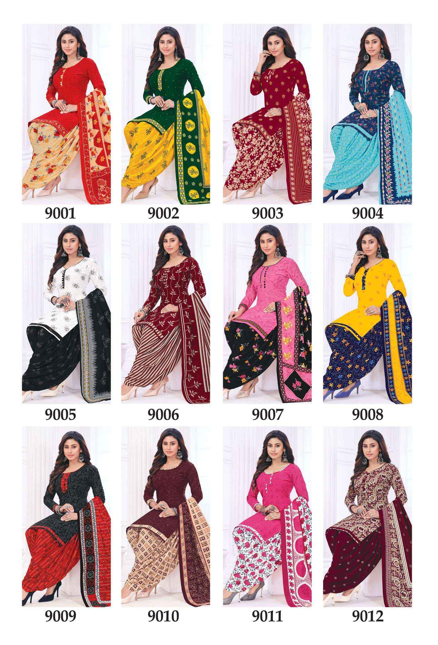 LAADO NADIYA PATIYALA VOL 9 PURE COTTON DRESS MATERIAL ( 12 PCS CATALOG )