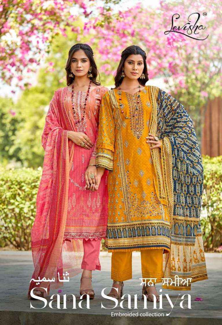 LEVISHA SANA SAMIYA COTTON DRESS MATERIAL ( 6 PCS CATALOG )