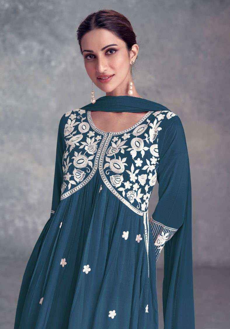 Vamika Aadhira Vol 9 Dark List Lucknowi Style Designers Suit ( 5 pcs Catalog )