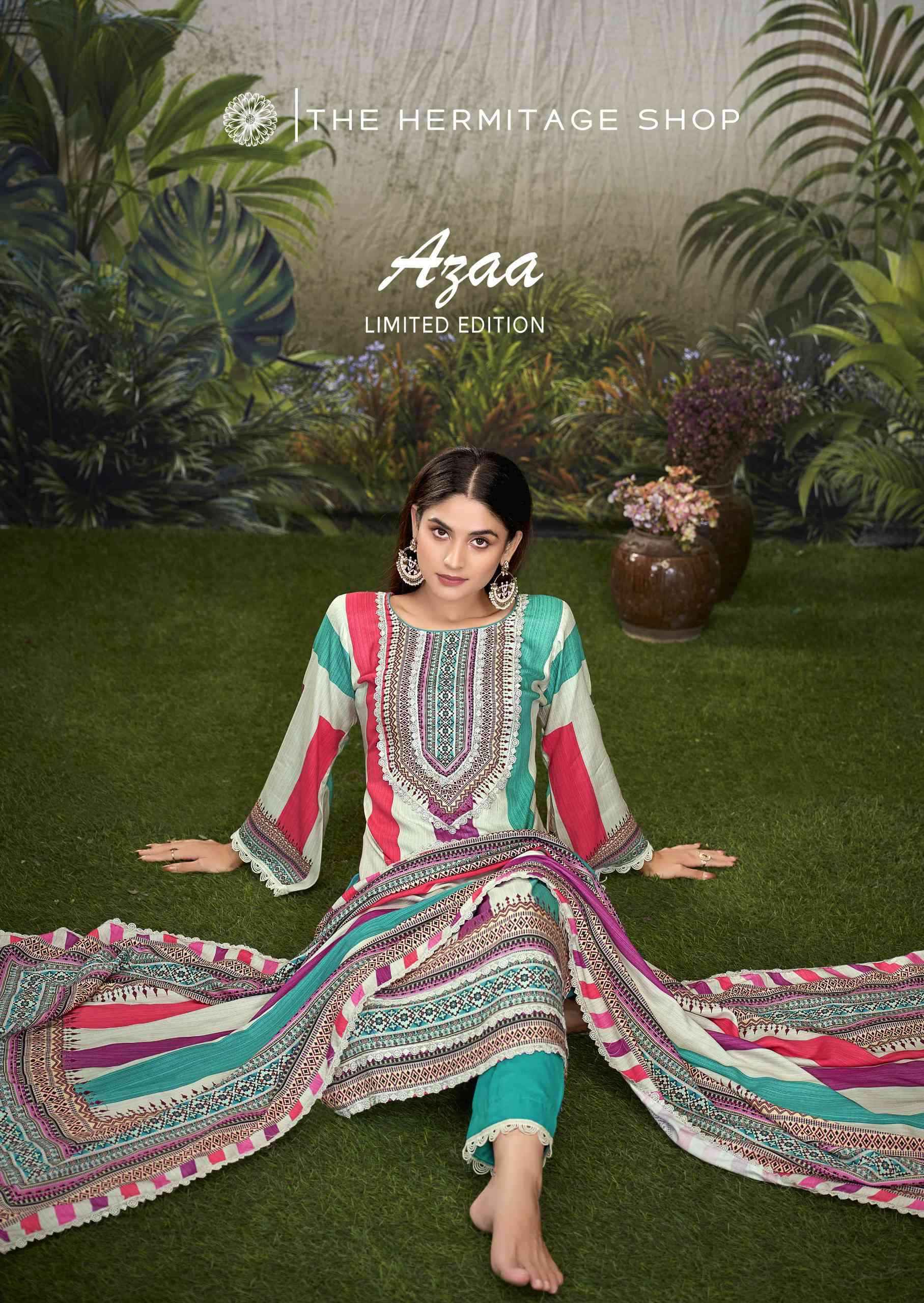 The Hermitage Shop Azaa Vol-2 Wholesale Viscose Cotton Dress Material ( 6 Pcs Catalogue )