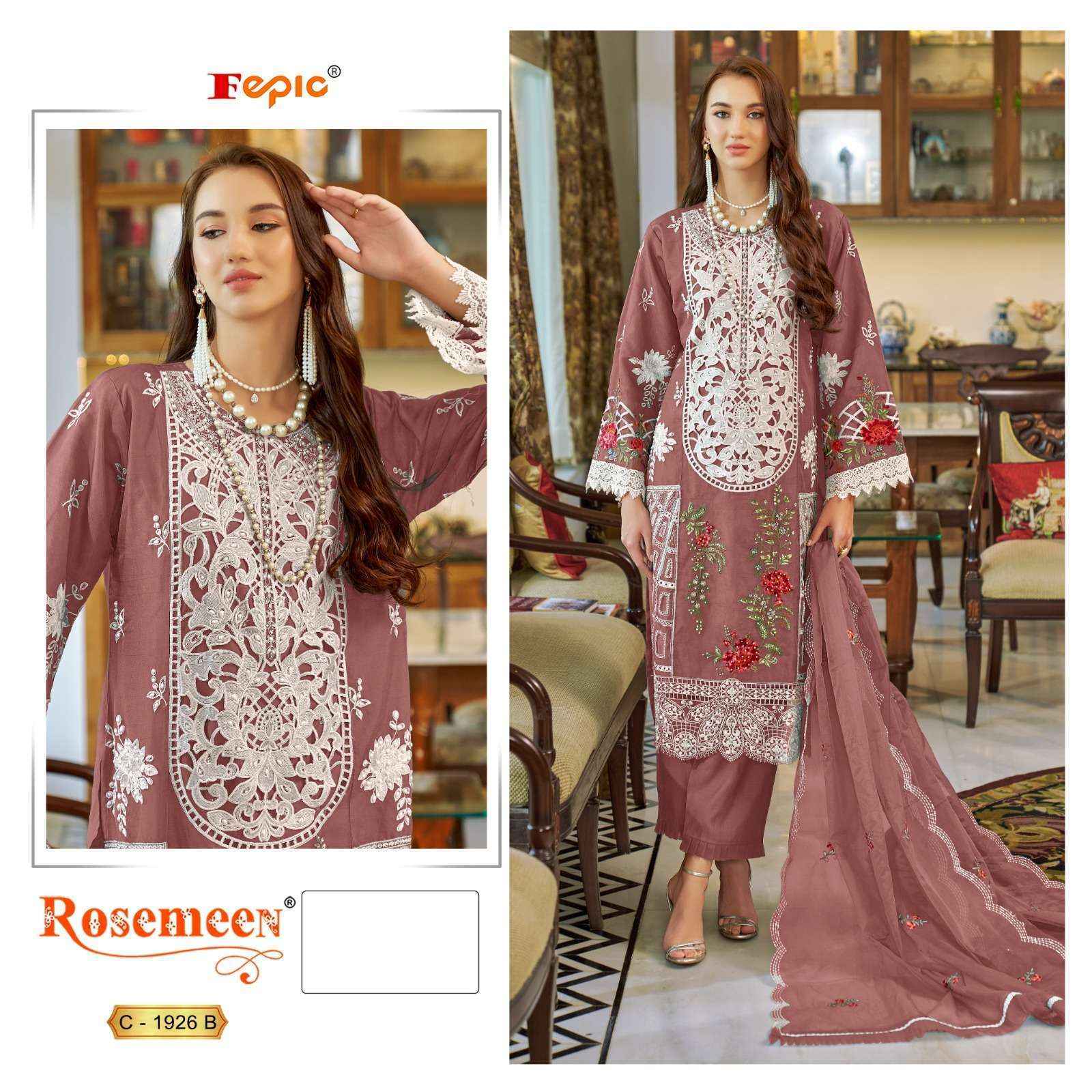 Fepic Rosemeen C 1926 Wholesale Organza Dress Material ( 3 pcs Catalogue )