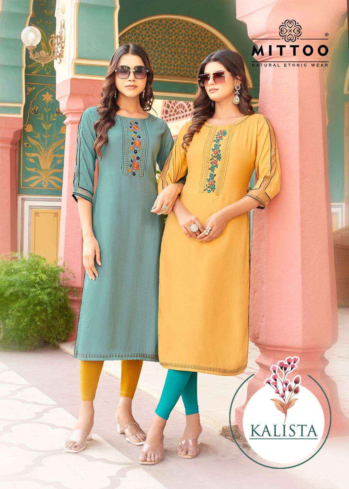Mittoo Kalista Rayon Kurti Latest Catalog Wholesale Price ( 4 pcs Catalogue )