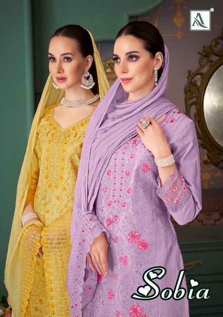 Alok Sobia Viscouse Rayon Salwar Kameez - Wholesale Factory ( 4 pcs Catalogue )