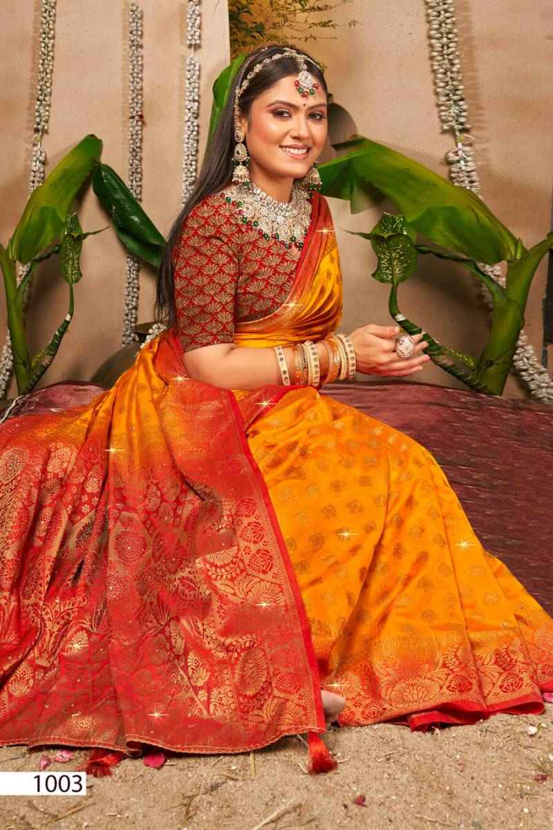 Saroj Vrindavan Dola Saroski Vol 1 Dola Silk Wholesale Saree Market ( 6 Pcs Catalogue )