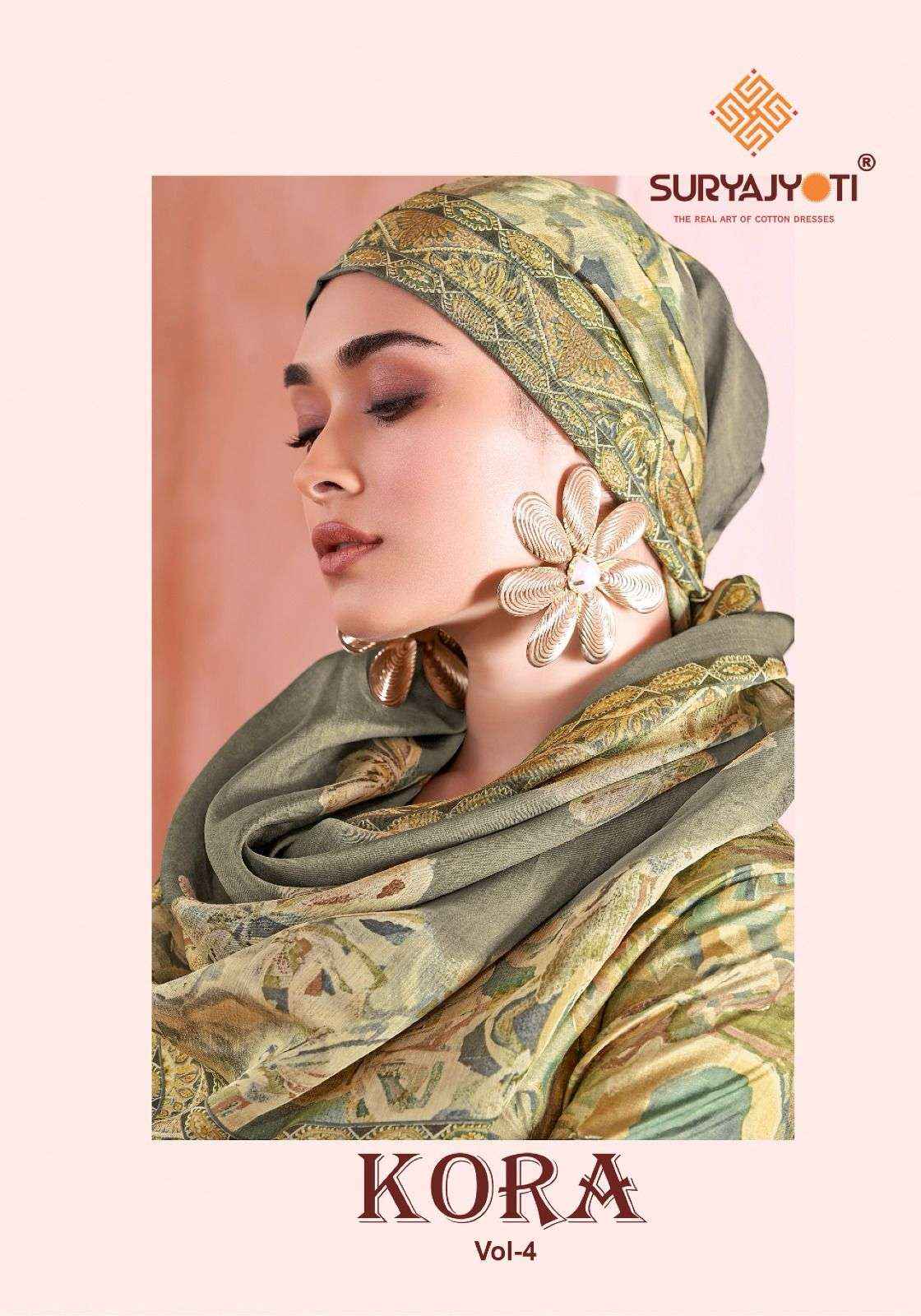 Suryajyoti Kora Vol 4 Suits Latest Catalog Wholesale Price ( 6 Pcs Catalogue )