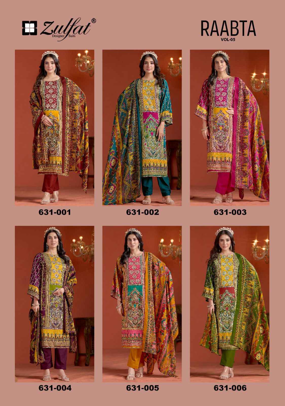 Zulfat Designer Raabta Vol 5 Jam Cotton Suits - Wholesale Factory ( 6 pcs Catalogue )