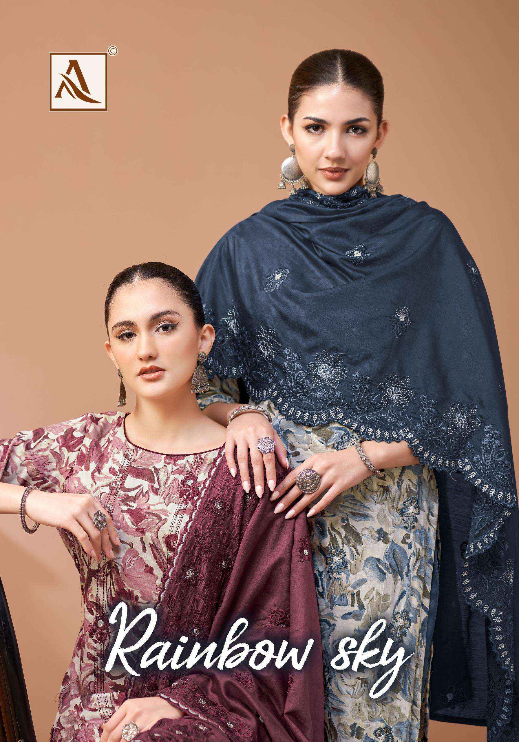 Alok Rainbow Sky Jam Cotton Dress Material Wholesale Rate ( 4 Pcs Catalog )