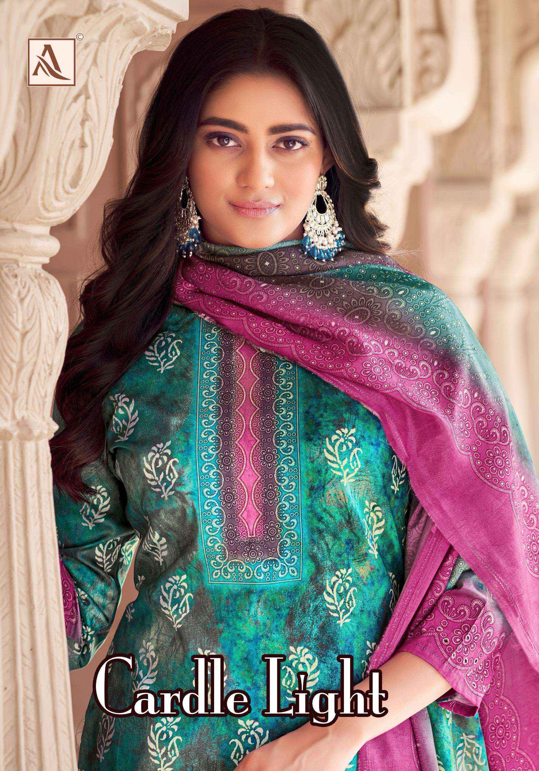 Alok Suit Cardle Light Fancy Work Cotton Pakistani Salwar Suits ( 4 Pcs Catalogue )