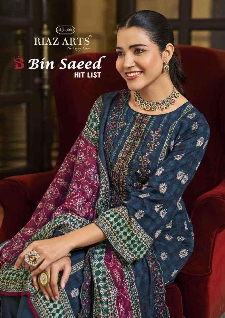 Riaz Arts Bin Saeed Hit List Cotton Lawn Dress Material wholesale Surat ( 6 Pcs Catalogue )
