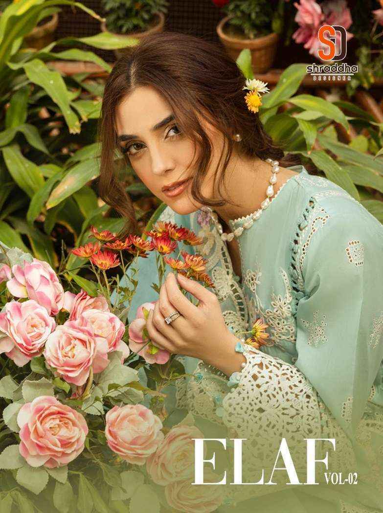 Shraddha Designer Elaf Vol 2 Cotton Dress Material Wholesale Rate ( 4 Pcs Catalog )