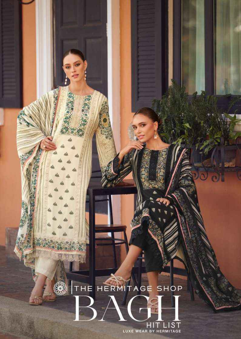 The Hermitage Shop Bagh Hit List Jam Satin Dress Material Wholesale Price (4 pcs Catalogue)