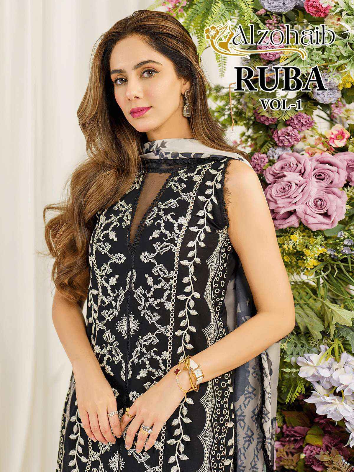 Al zohaib Ruba Vol 1 Cotton Pakistani Suits - Surat Wholesale Market ( 4 pcs Catalogue )